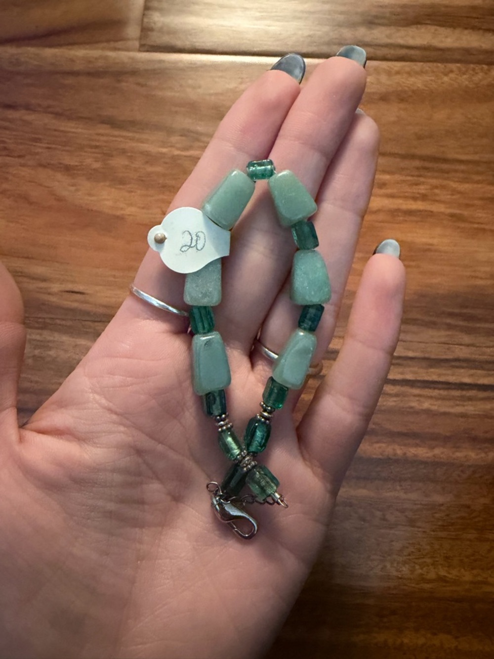 Green Beaded Women's Bracelet - Unbranded